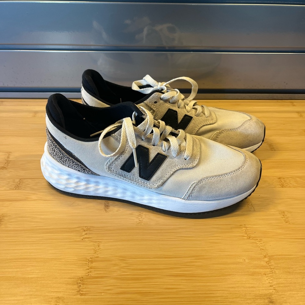 New Balance Cream and Black Sneakers